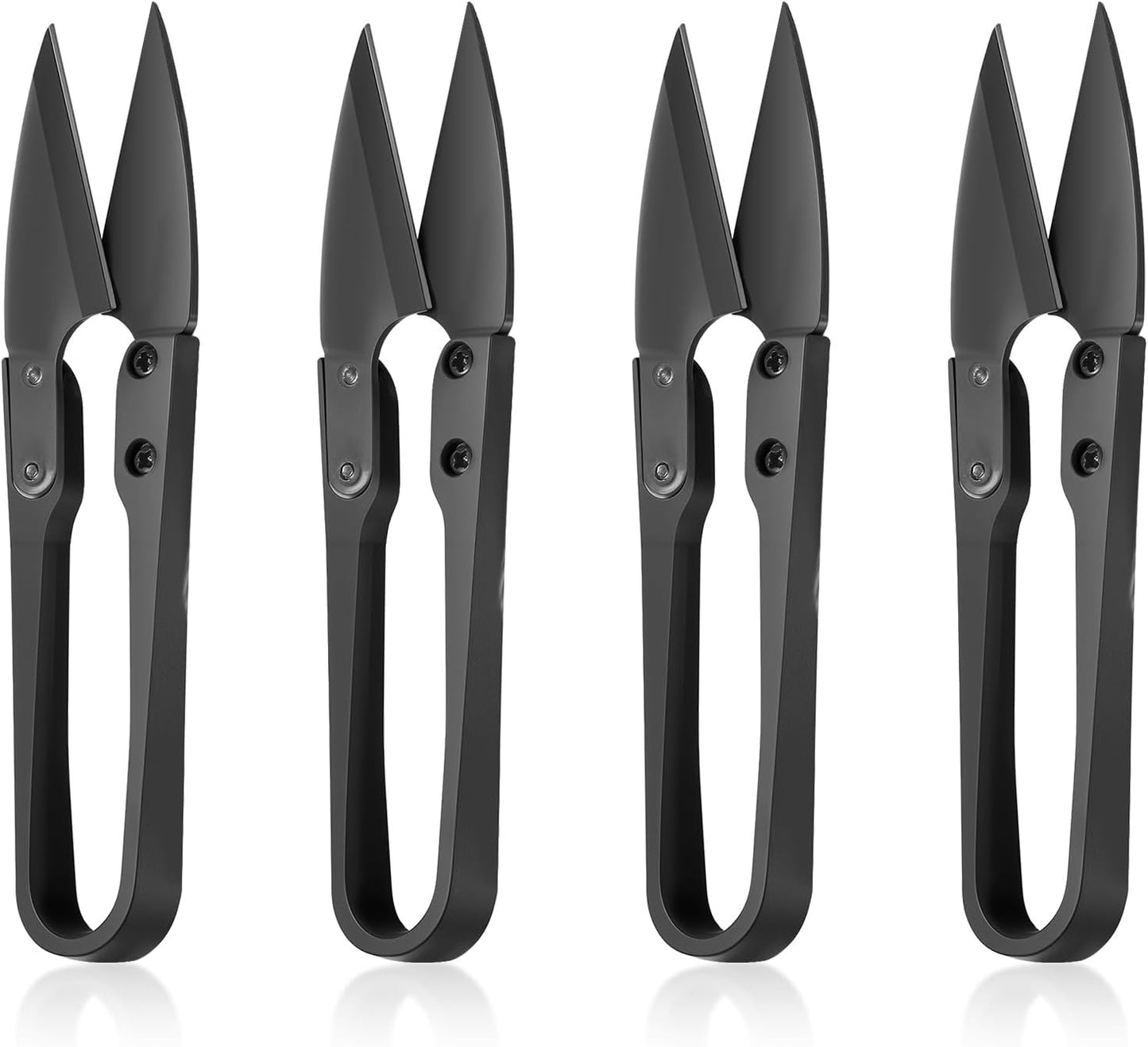 Pack de 6 Coupe-Fils à Ressort en Forme de U – Ciseaux à Broder et à Coudre 4" en Acier au Carbone
